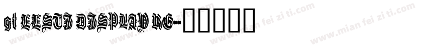 gt EESTI DISPLAY RG-字体转换